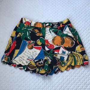 JCrew high waisted printed shorts size 2